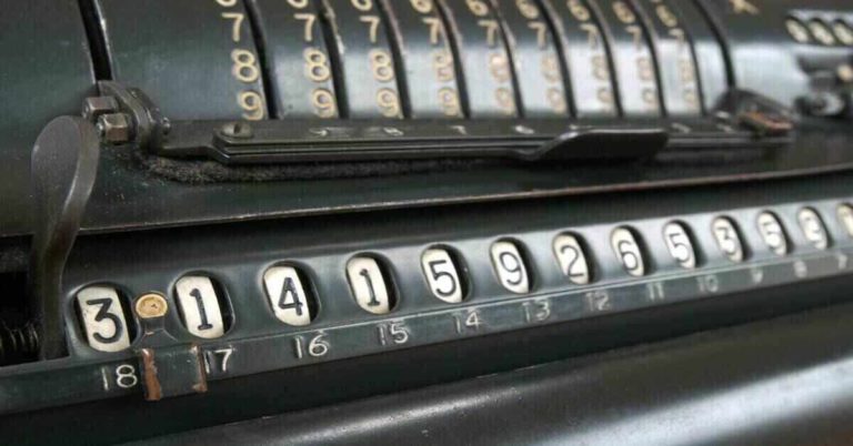 Picture of mechanical calculator