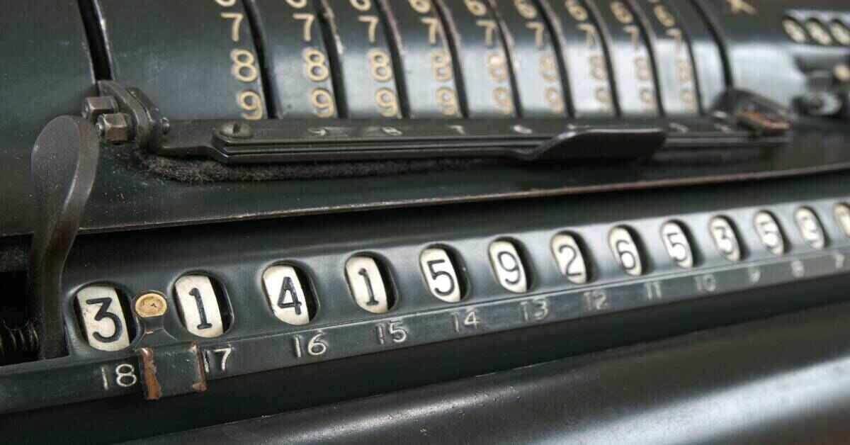 Picture of mechanical calculator