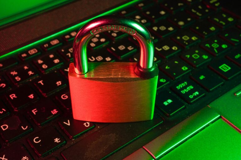 Abstract cybersecurity graphic representing digital protection and firewalls
