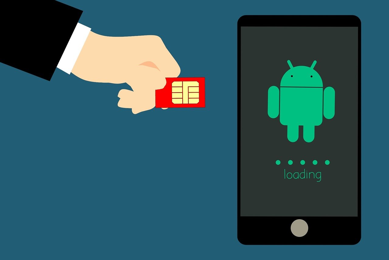 Sim card and Android smartphone